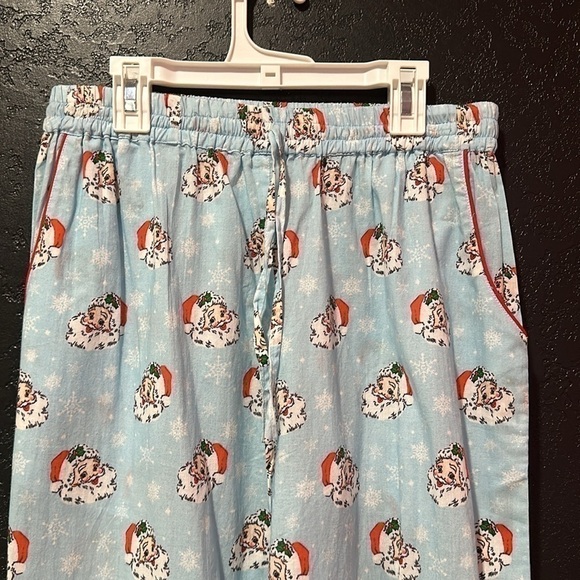 SMOCKING BIRD Vintage Santa Blue Button Down Women’s Pajama Set Size L NWT - Picture 7 of 7